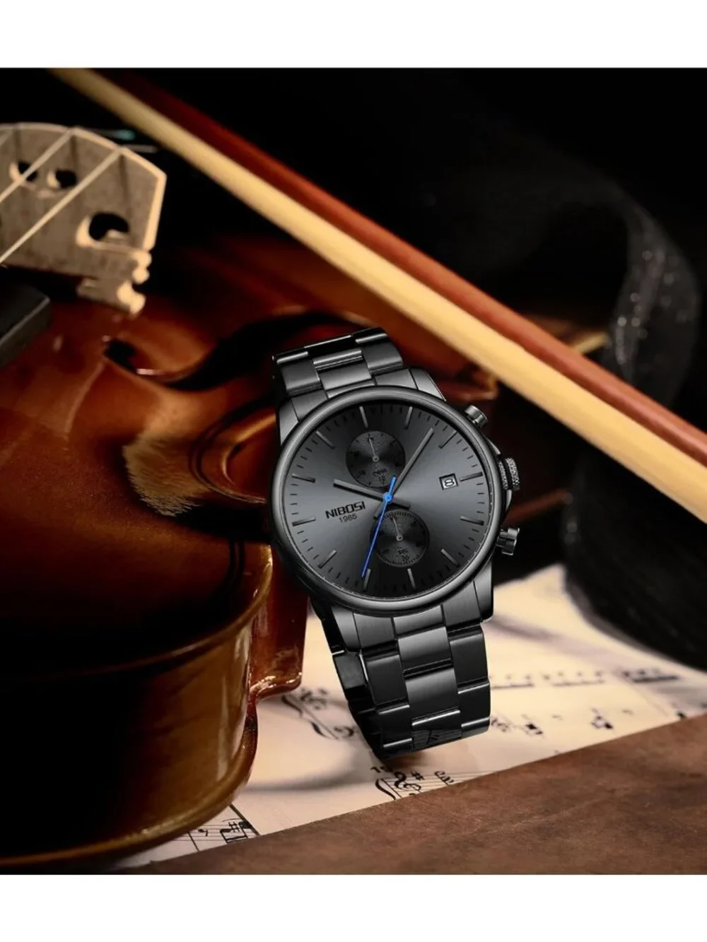 Stylish Men's Analog Quartz Watch - Waterproof Stainless Steel, Day & Date
